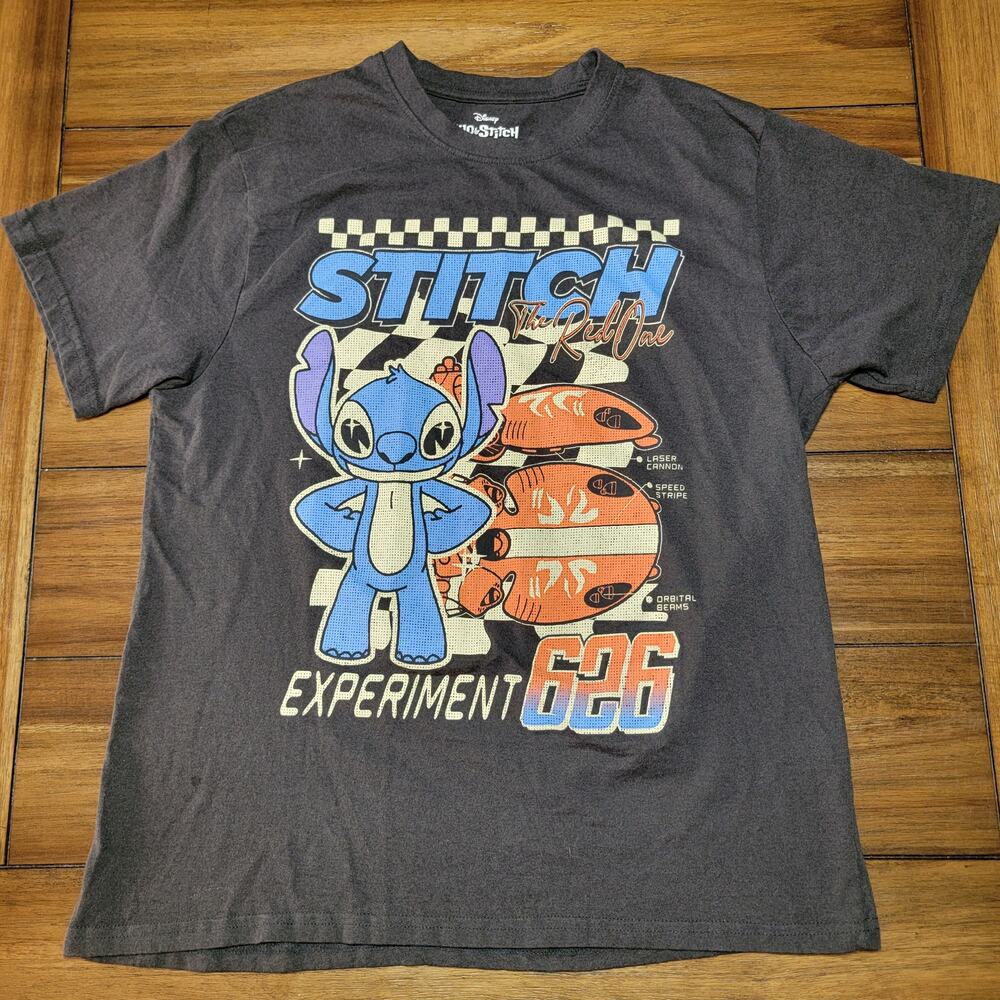 Disney Lilo & Stitch Black Unisex Tee "Stitch Experiment 626" - Size Large